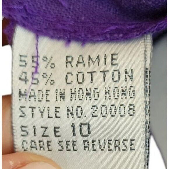 Vintage 80s Nordstrom High Waist Mom Shorts Womens Size S Purple Chinos Cotton - Picture 6 of 7